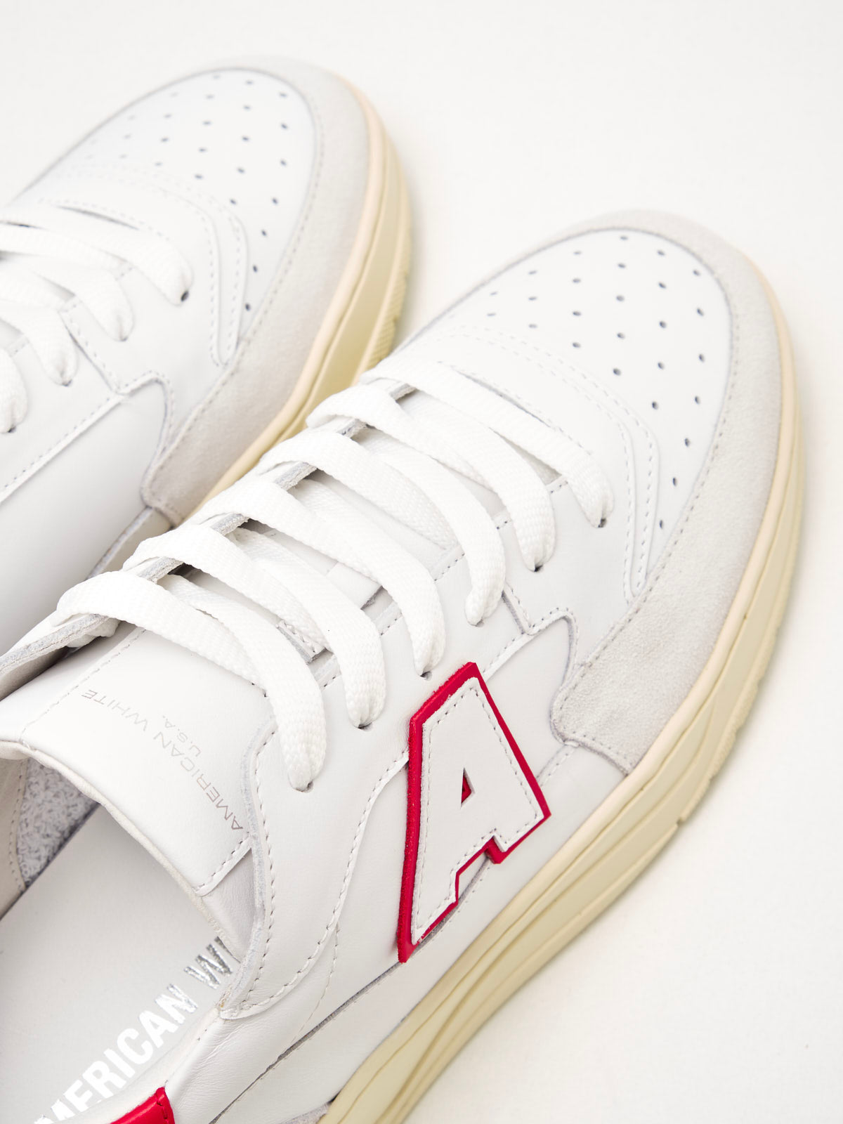 American White - Sneakers Woman Emmeuno Logo Explorer white red