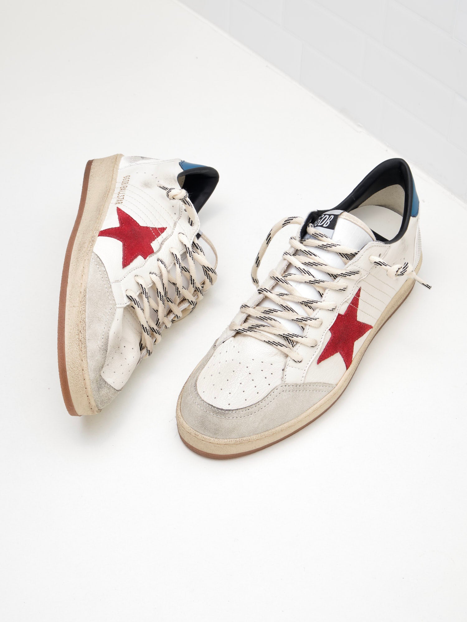 golden goose - Sneakers Ball Star Man white red blue