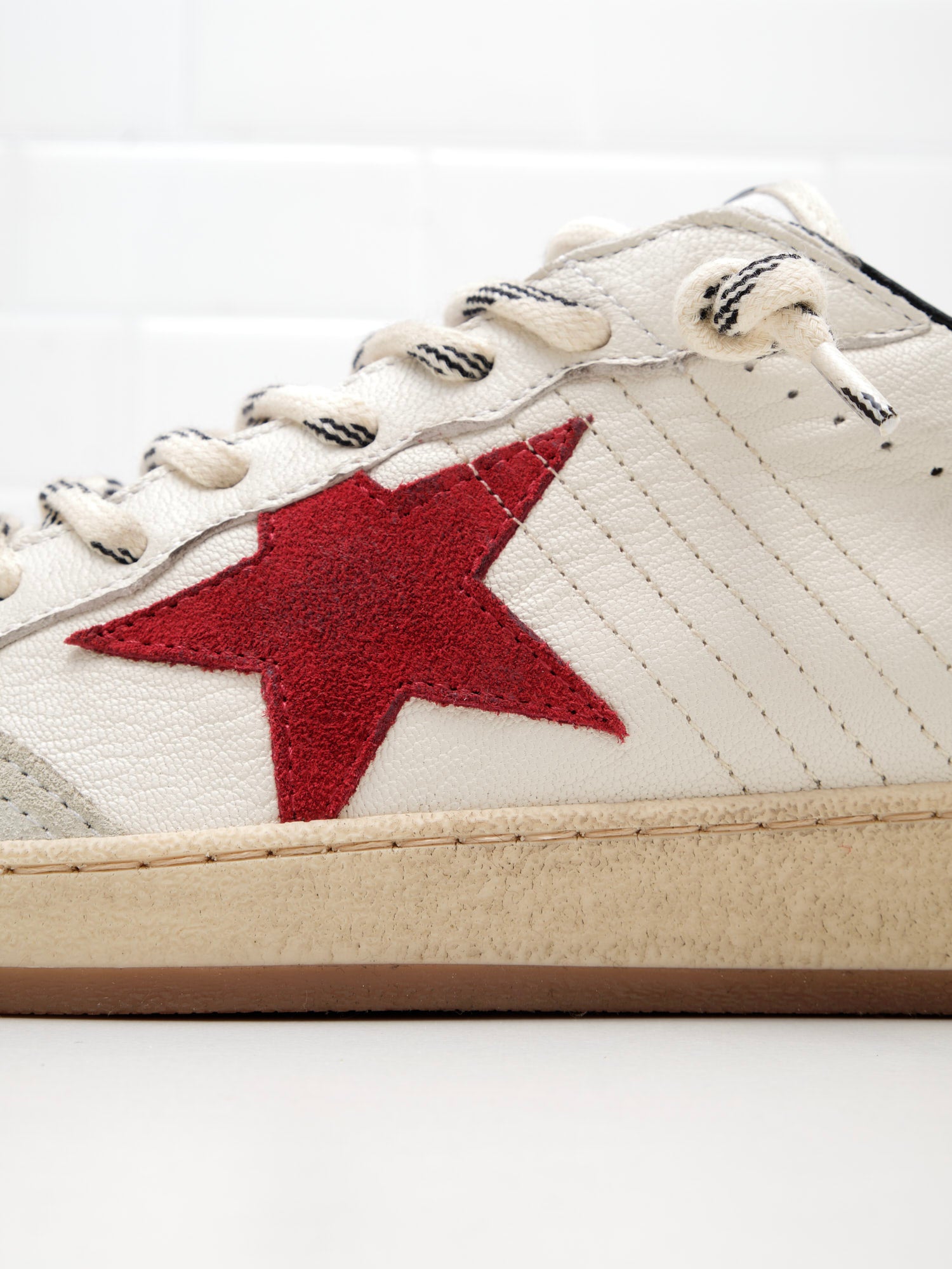 golden goose - Sneakers Ball Star Man white red blue