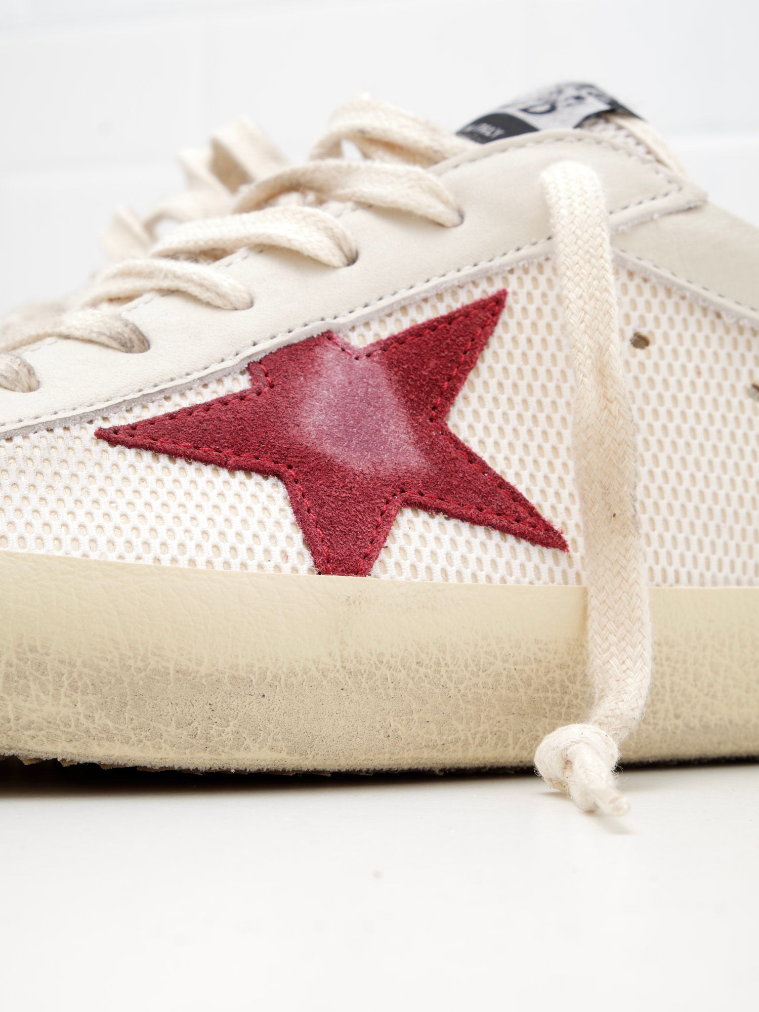 golden goose - Sneakers Super Star Double Quarter With List Man white red black