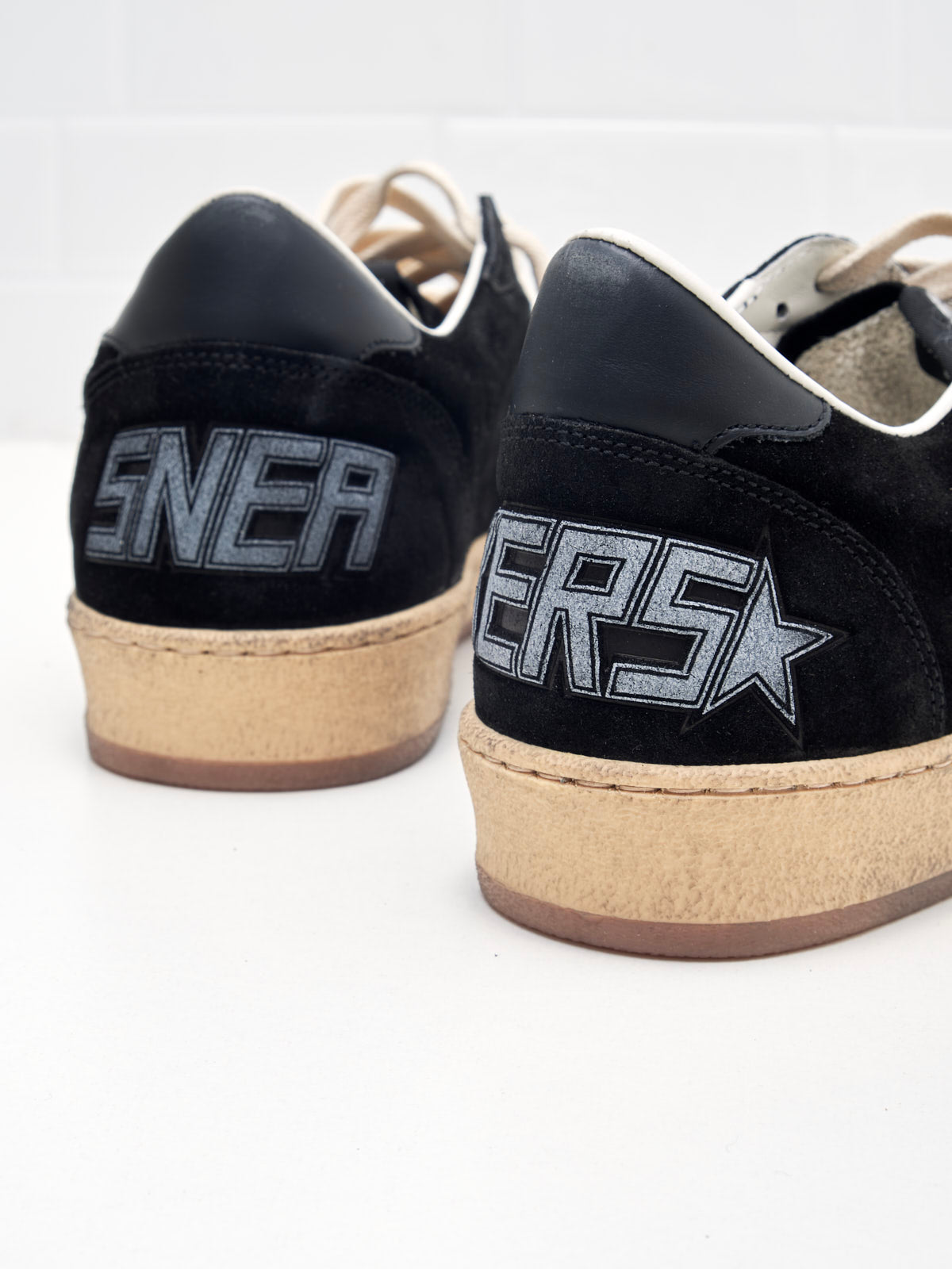 golden goose - Sneakers Ball Star Man suede black white
