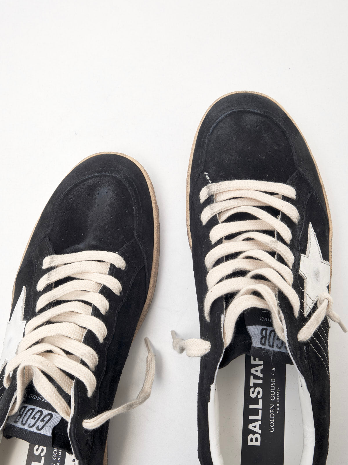 golden goose - Sneakers Ball Star Man suede black white