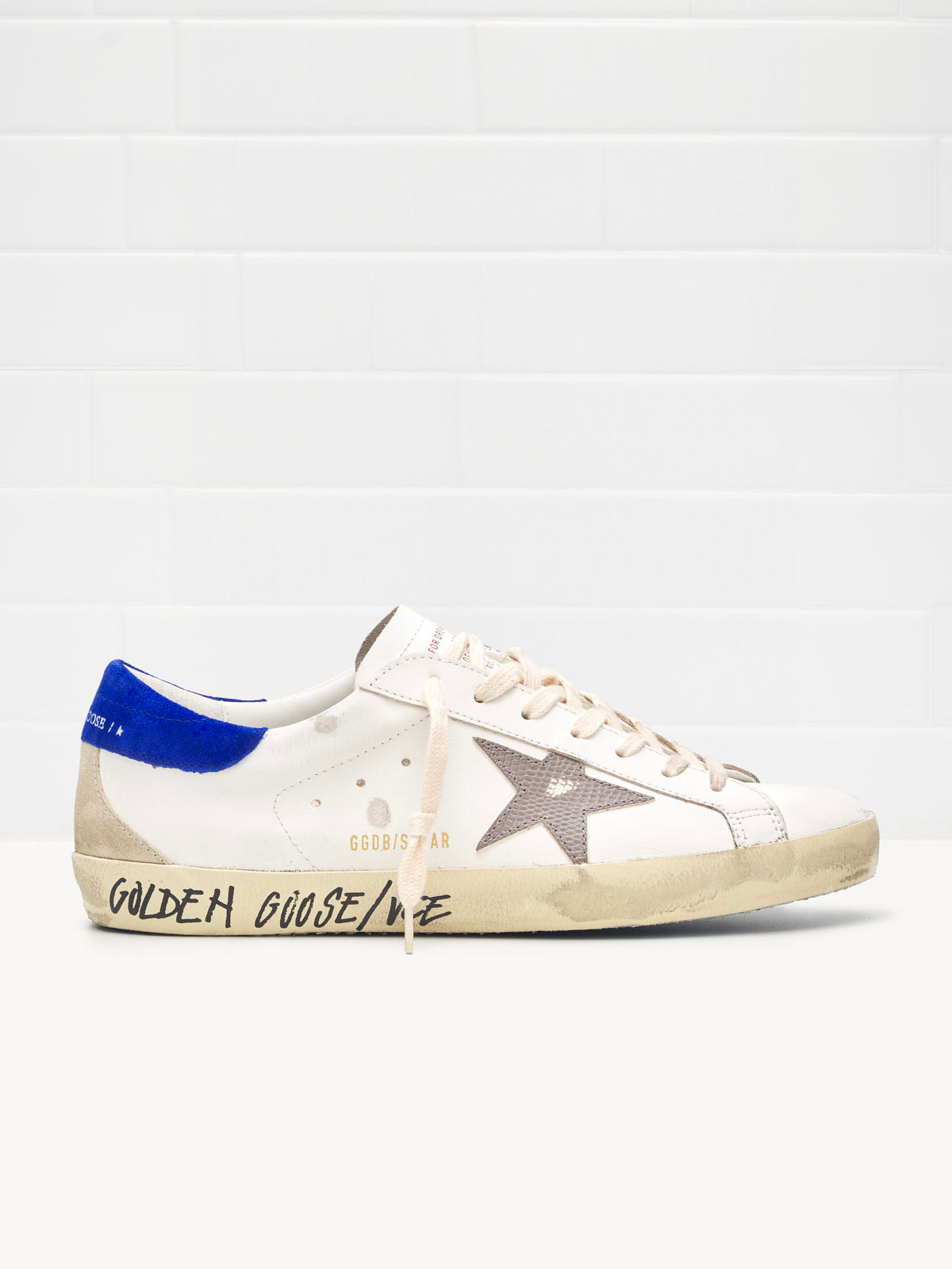 Golden Goose Super Star Man white beige bluette