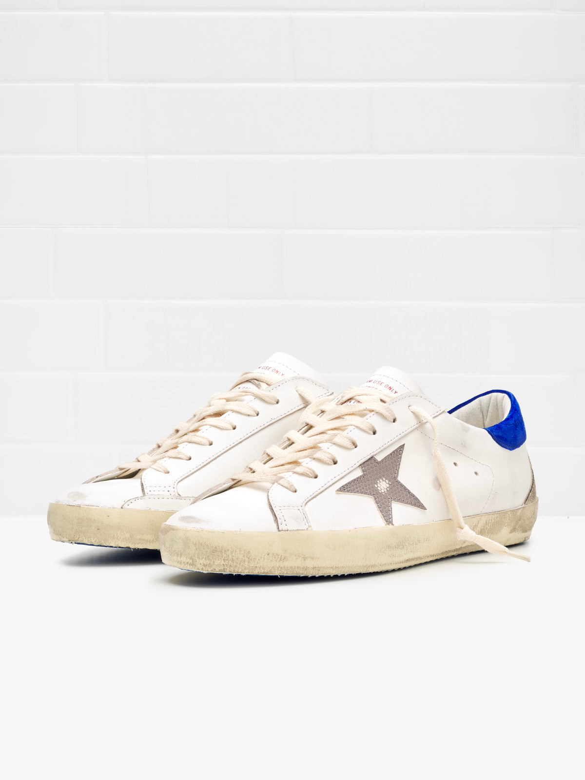 Golden Goose Super Star Man white beige bluette