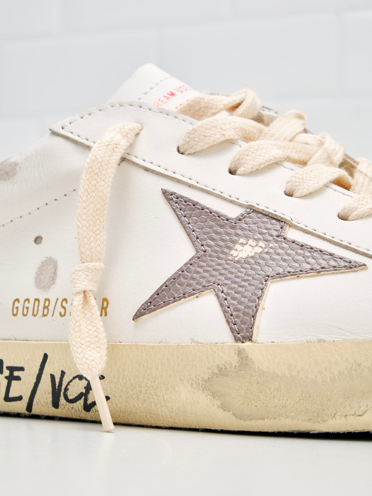 Golden Goose Super Star Man white beige bluette