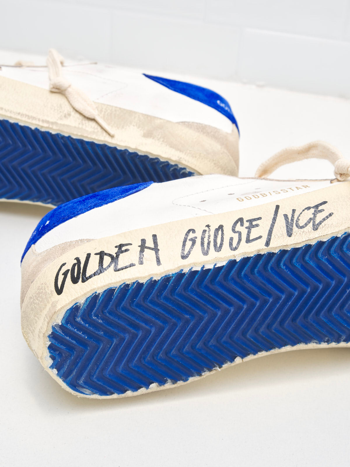 Golden Goose Super Star Man white beige bluette