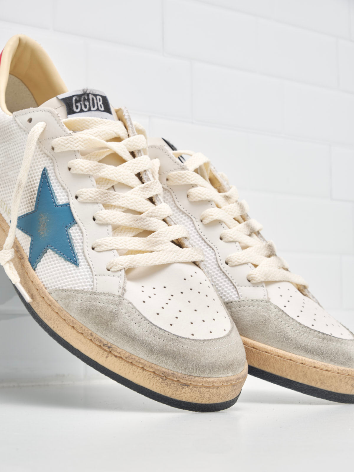 golden goose - Sneakers Ball Star Man white ice red teal