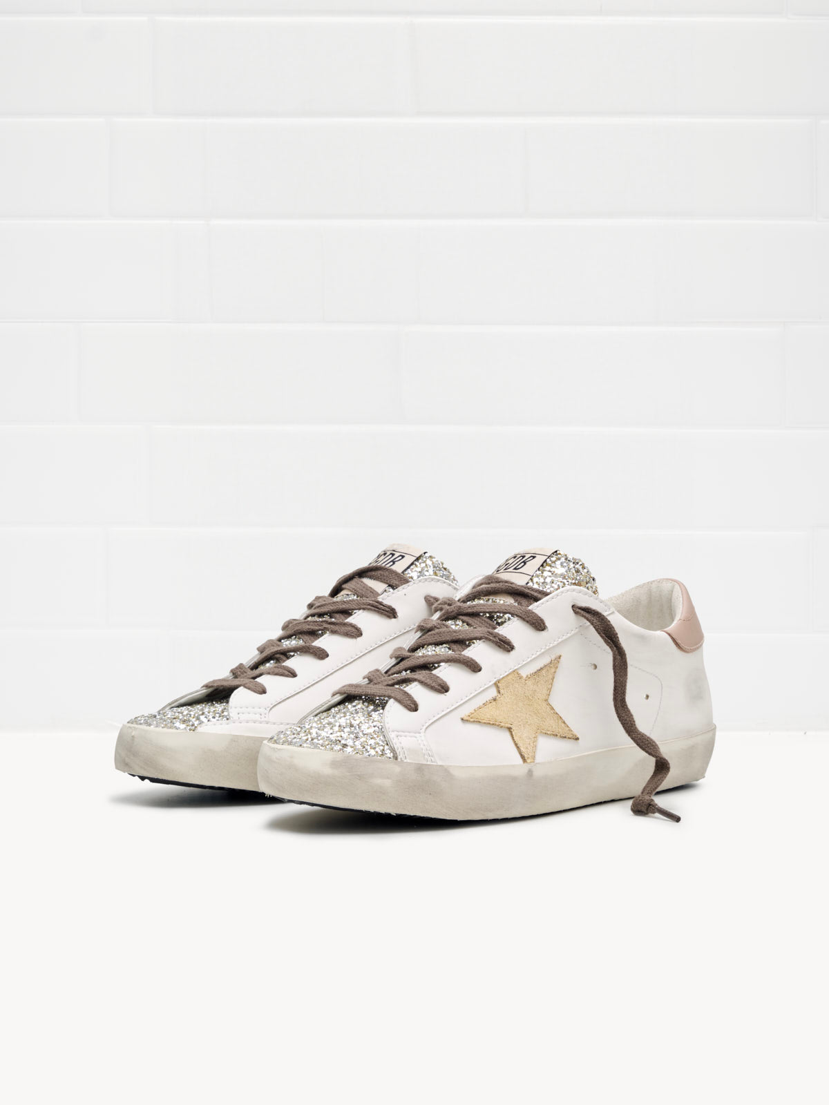 Golden Goose Super Star Woman white platinum yellow pink