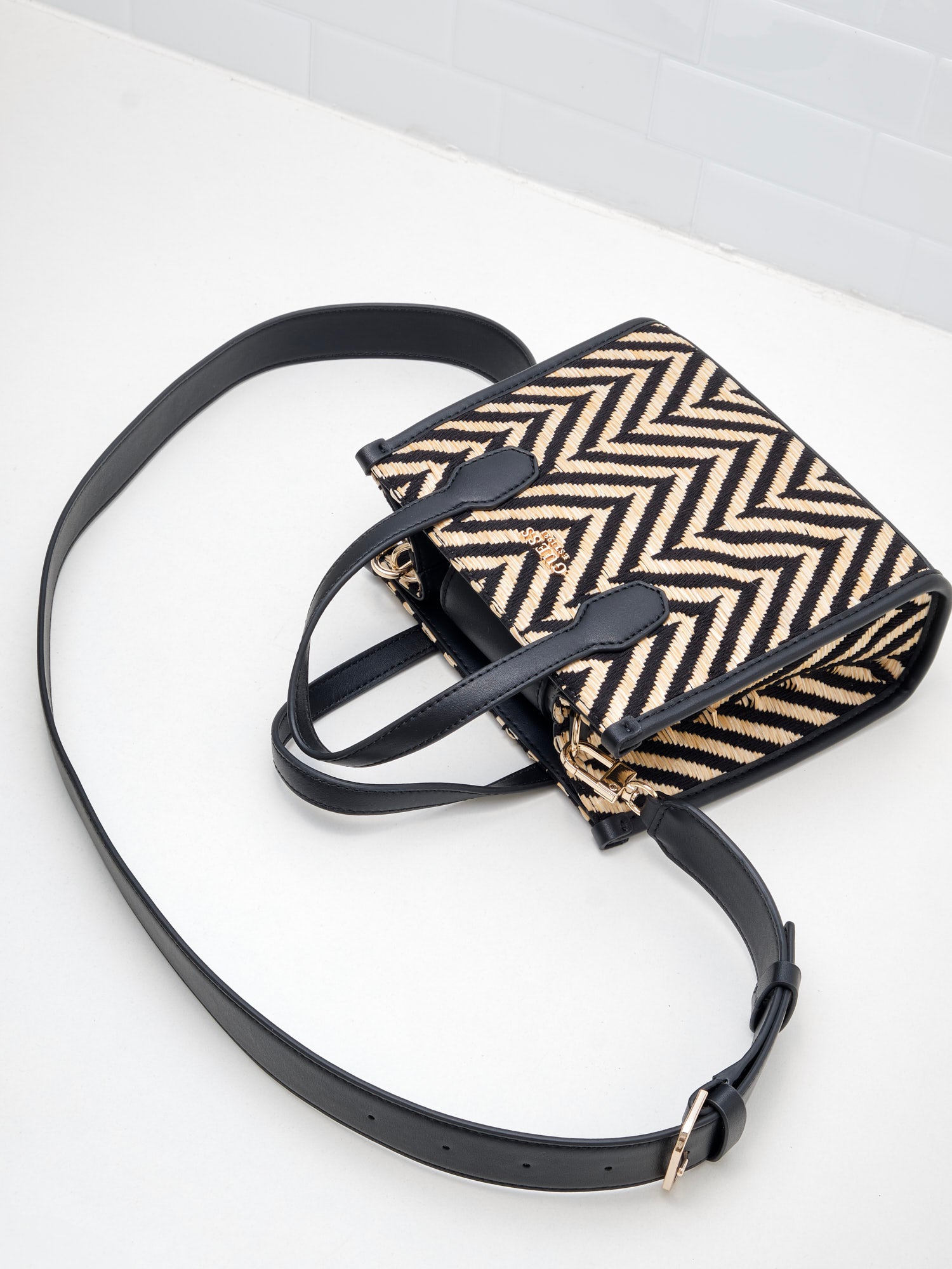 Guess - Borsa Silvana Mini 2 Compartment Tote black
