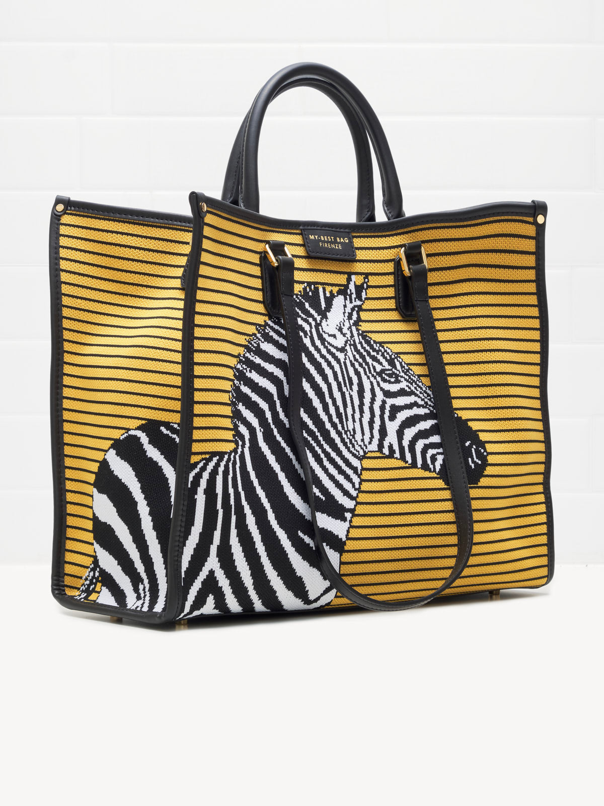 My Best Bag Firenze - Borsa Shopping Safari Zebra 39cm