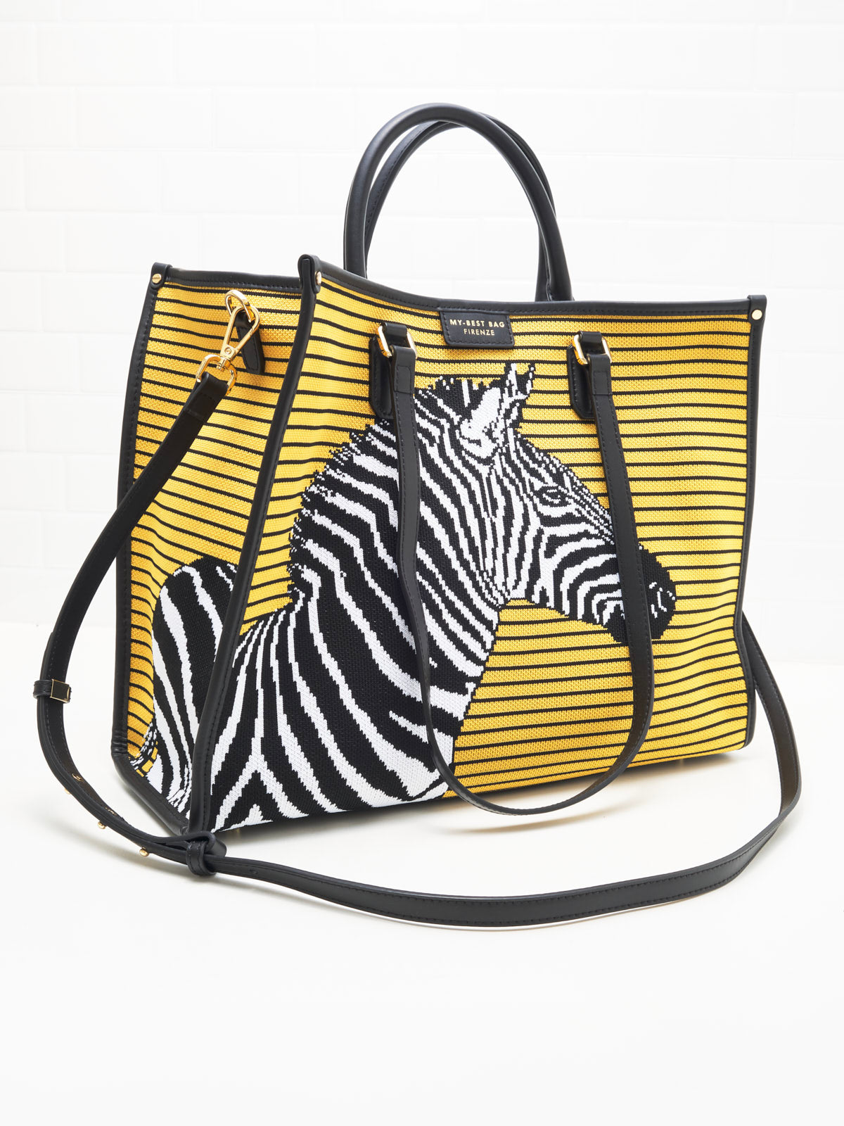 My Best Bag Firenze - Borsa Shopping Safari Zebra 39cm