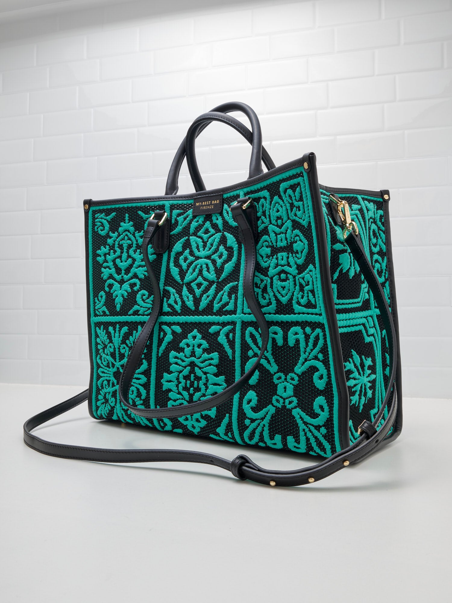 My Best Bag Firenze - Borsa Shopping Lisbona electric green 39cm