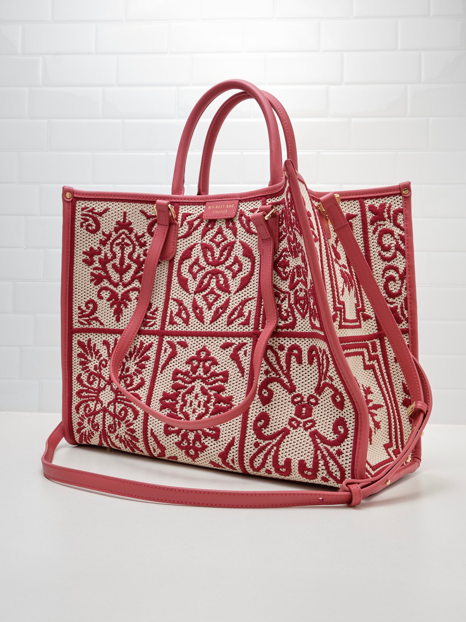 My Best Bag Firenze - Borsa Shopping Lisbona Mineral Red 39cm