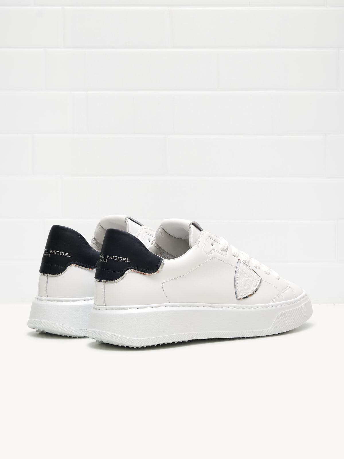 philippe model - Sneakers Temple Low Woman white silver black
