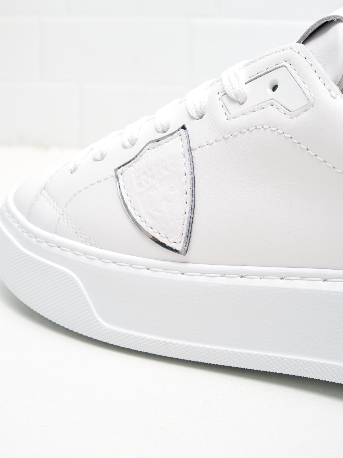philippe model - Sneakers Temple Low Woman white silver black