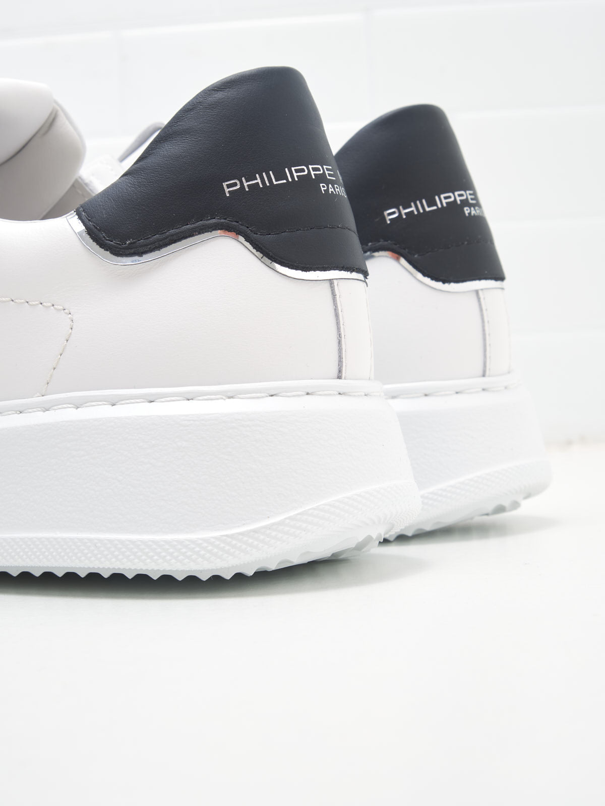 philippe model - Sneakers Temple Low Woman white silver black