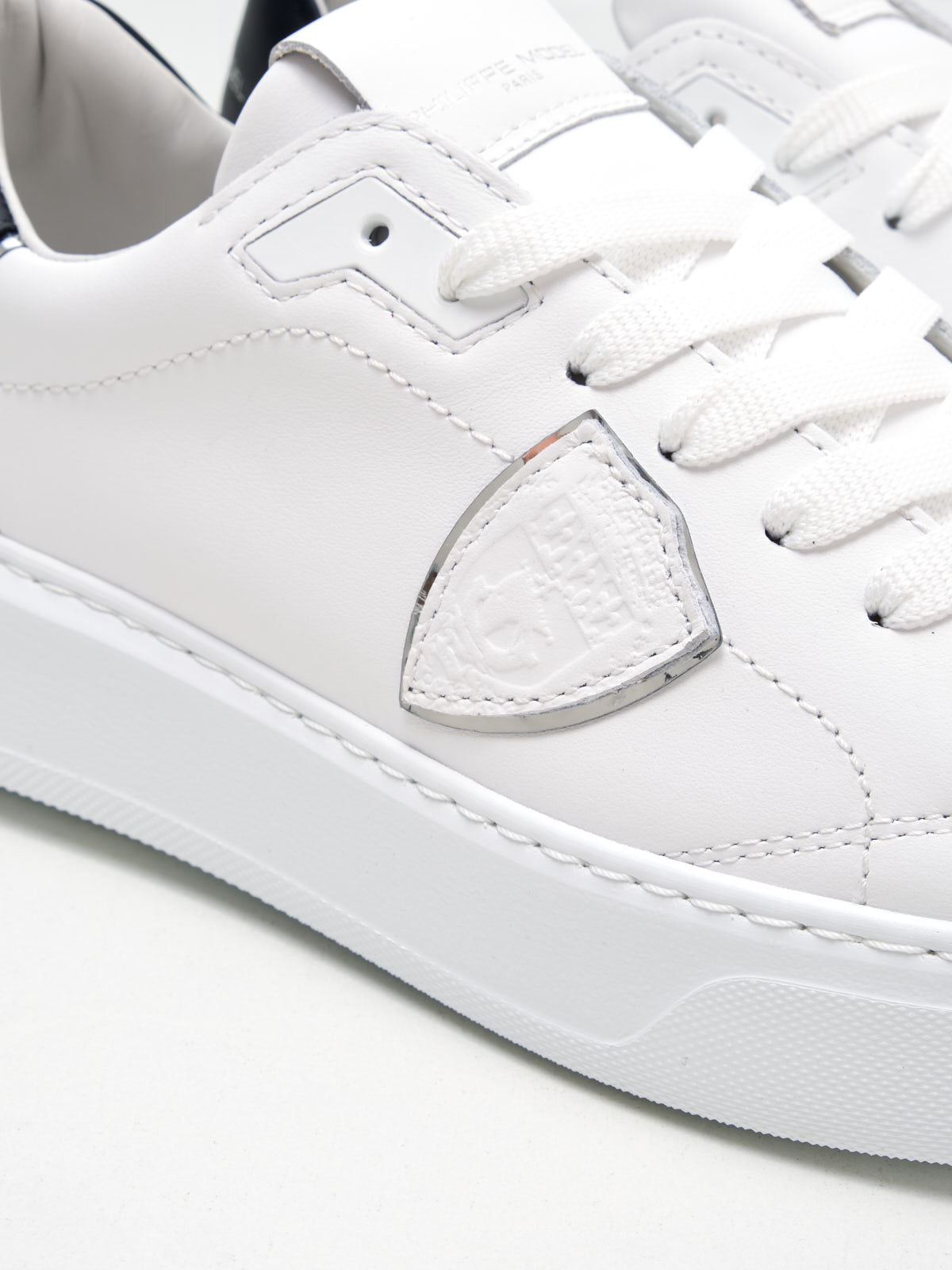 philippe model - Sneakers Temple Low Woman white silver black