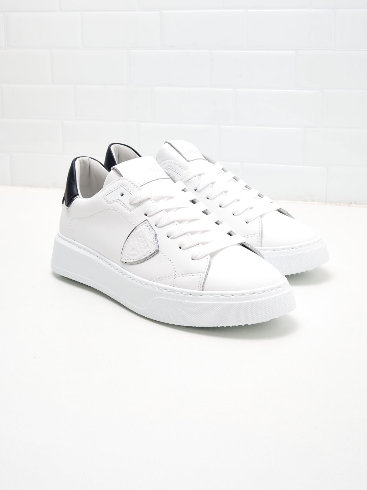 philippe model - Sneakers Temple Low Woman white silver black