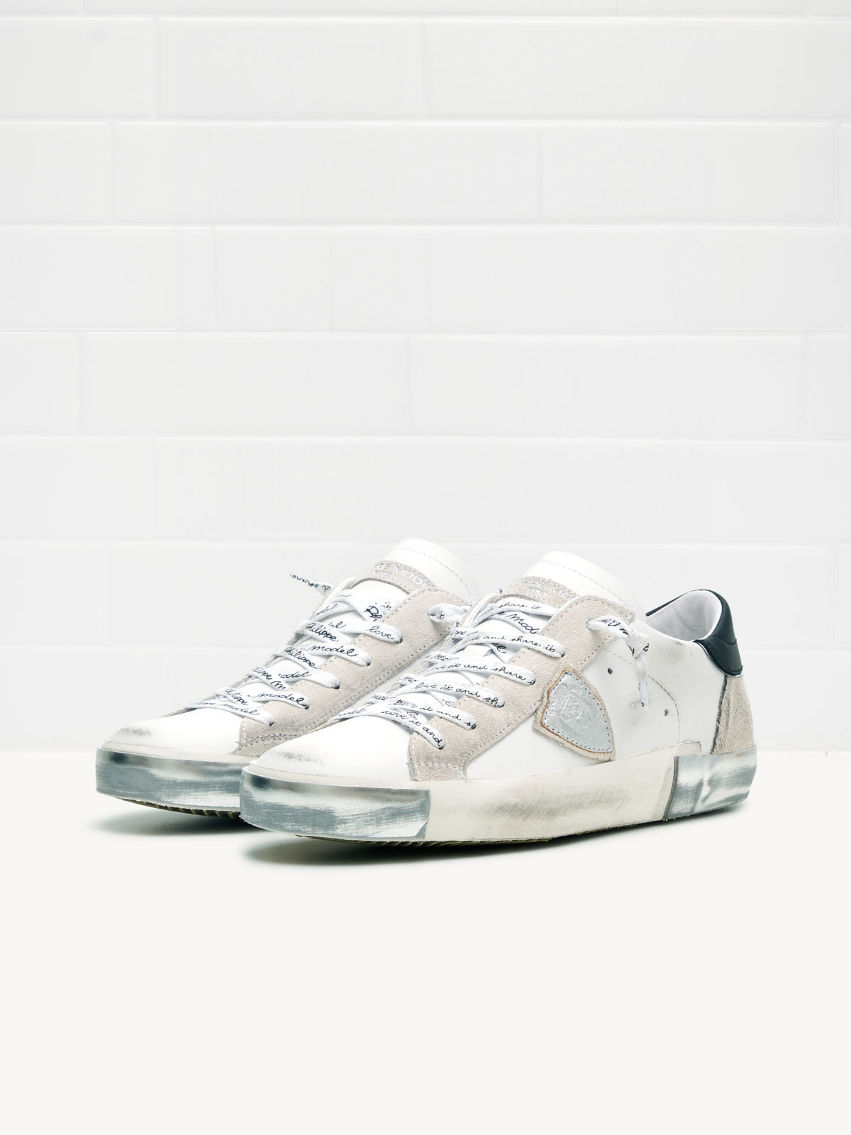 philippe model - Sneakers Paris Low Woman white black silver