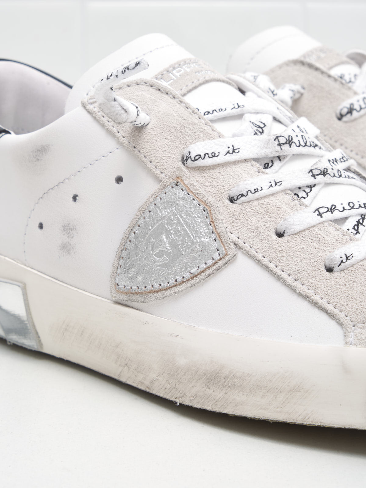 philippe model - Sneakers Paris Low Woman white black silver