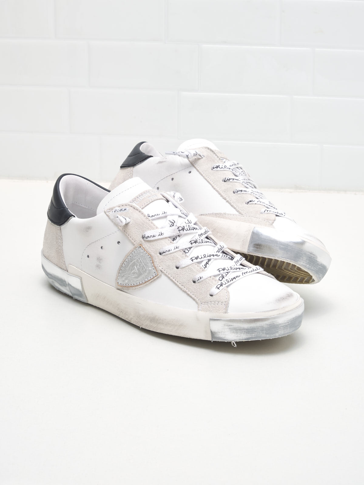 philippe model - Sneakers Paris Low Woman white black silver