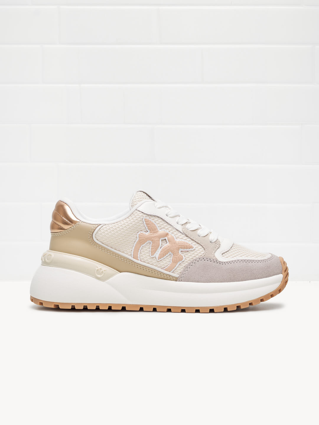 PINKO - Sneakers Chunky Laminate Logo white cipria