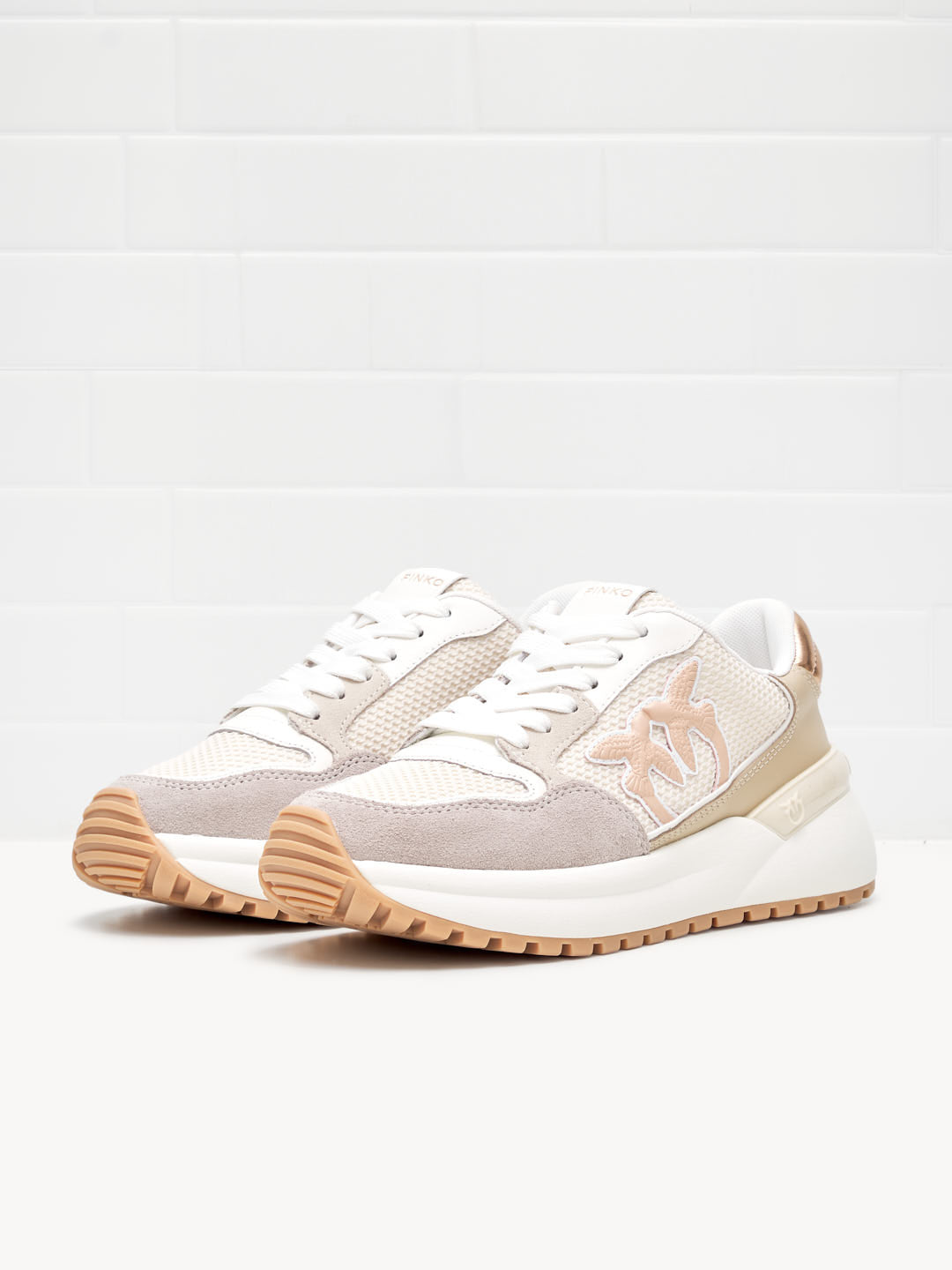PINKO - Sneakers Chunky Laminate Logo white cipria