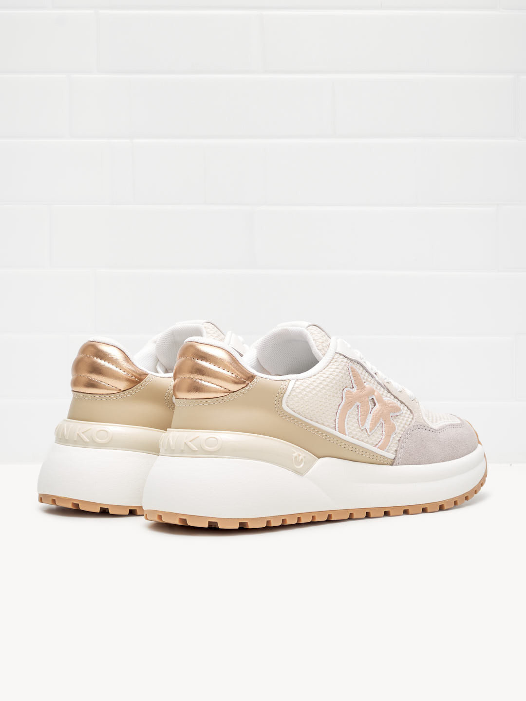 PINKO - Sneakers Chunky Laminate Logo white cipria