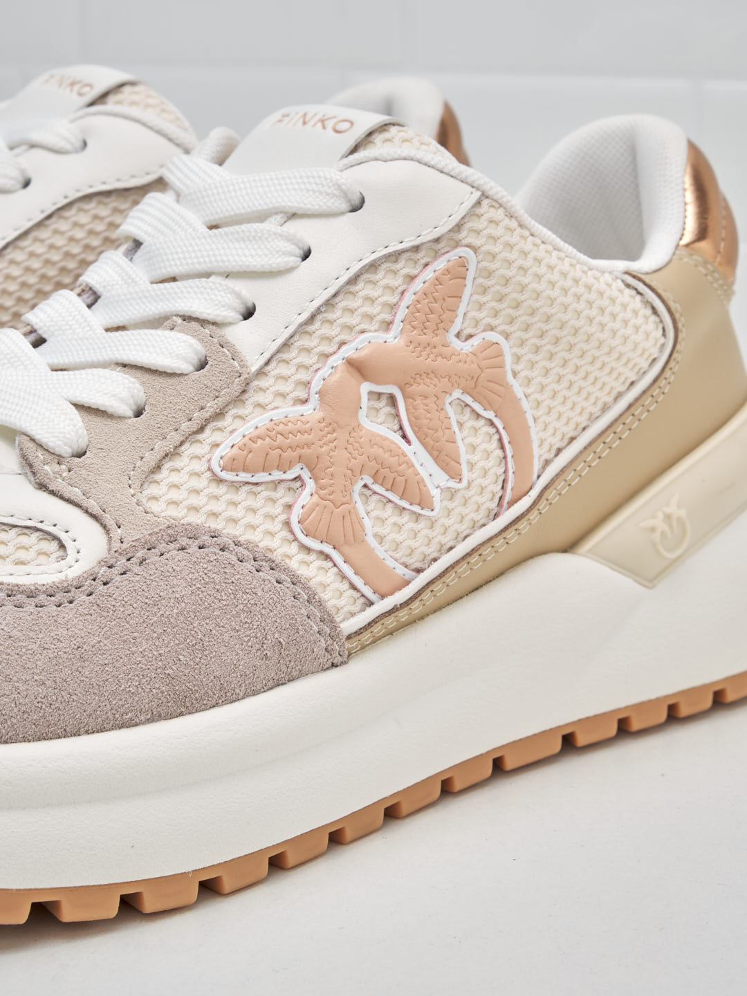 PINKO - Sneakers Chunky Laminate Logo white cipria