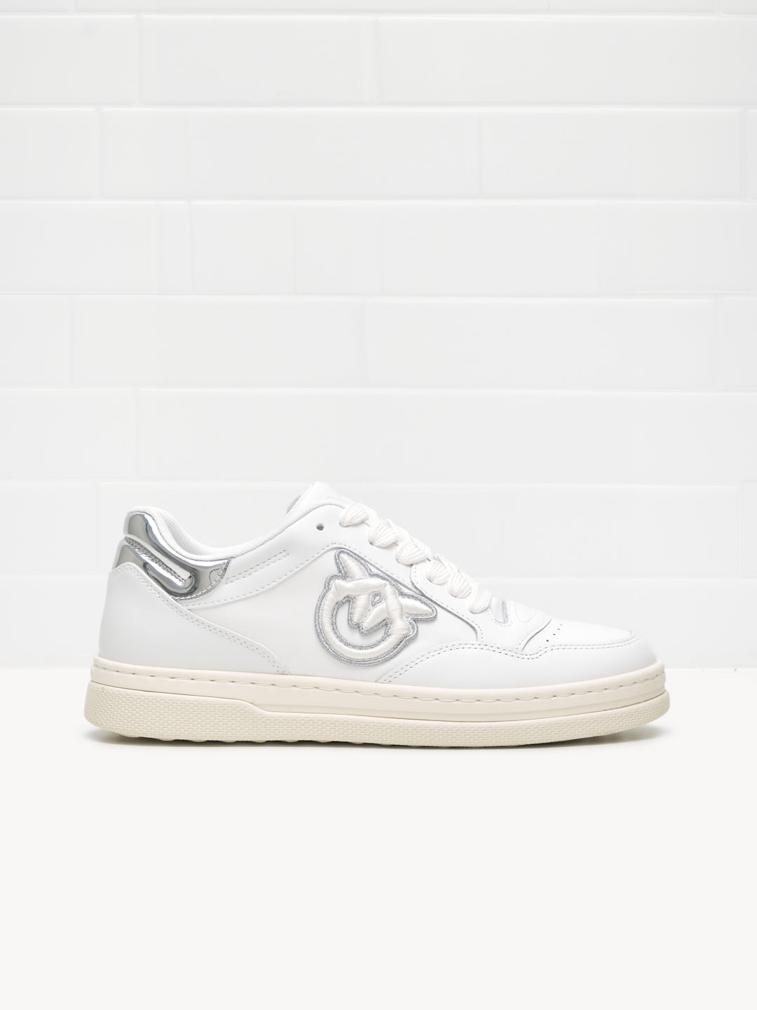 PINKO - Sneakers Mandy Logo white silver