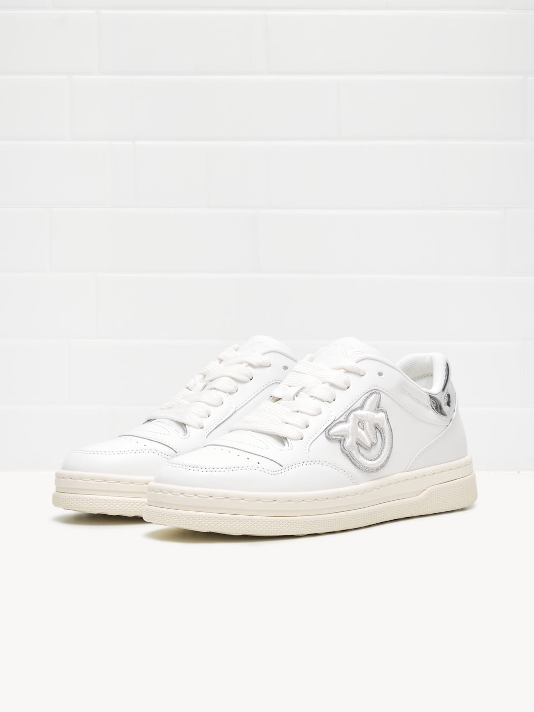 PINKO - Sneakers Mandy Logo white silver
