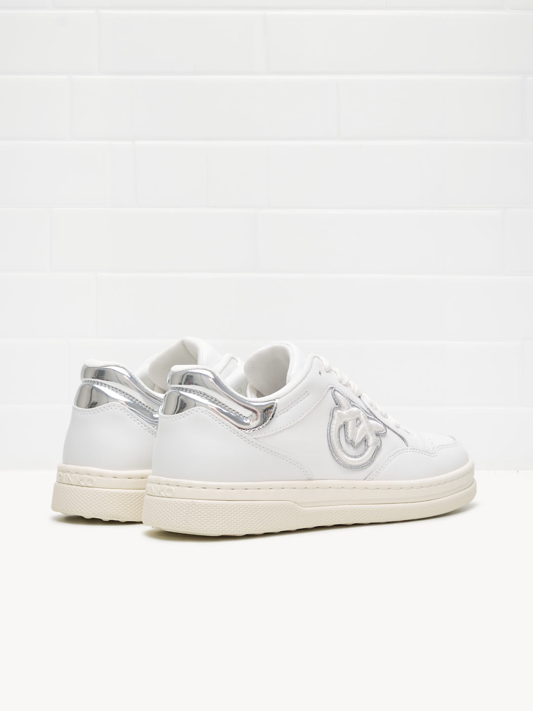 PINKO - Sneakers Mandy Logo white silver