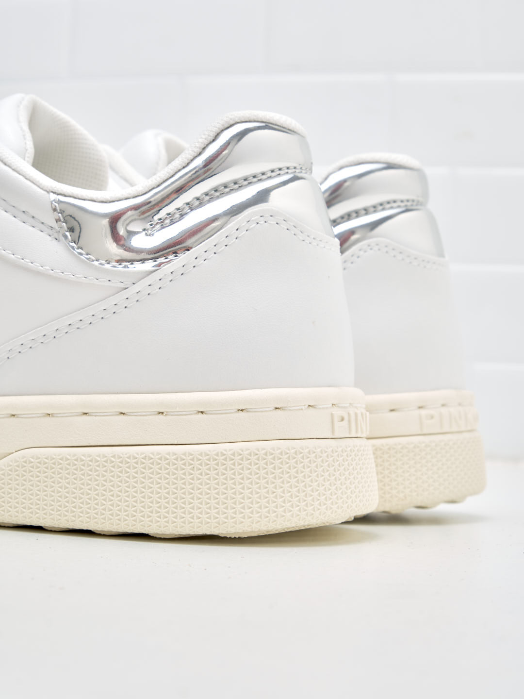 PINKO - Sneakers Mandy Logo white silver