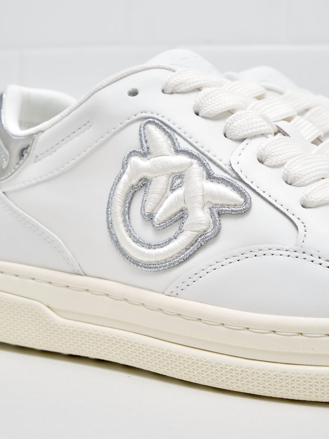 PINKO - Sneakers Mandy Logo white silver