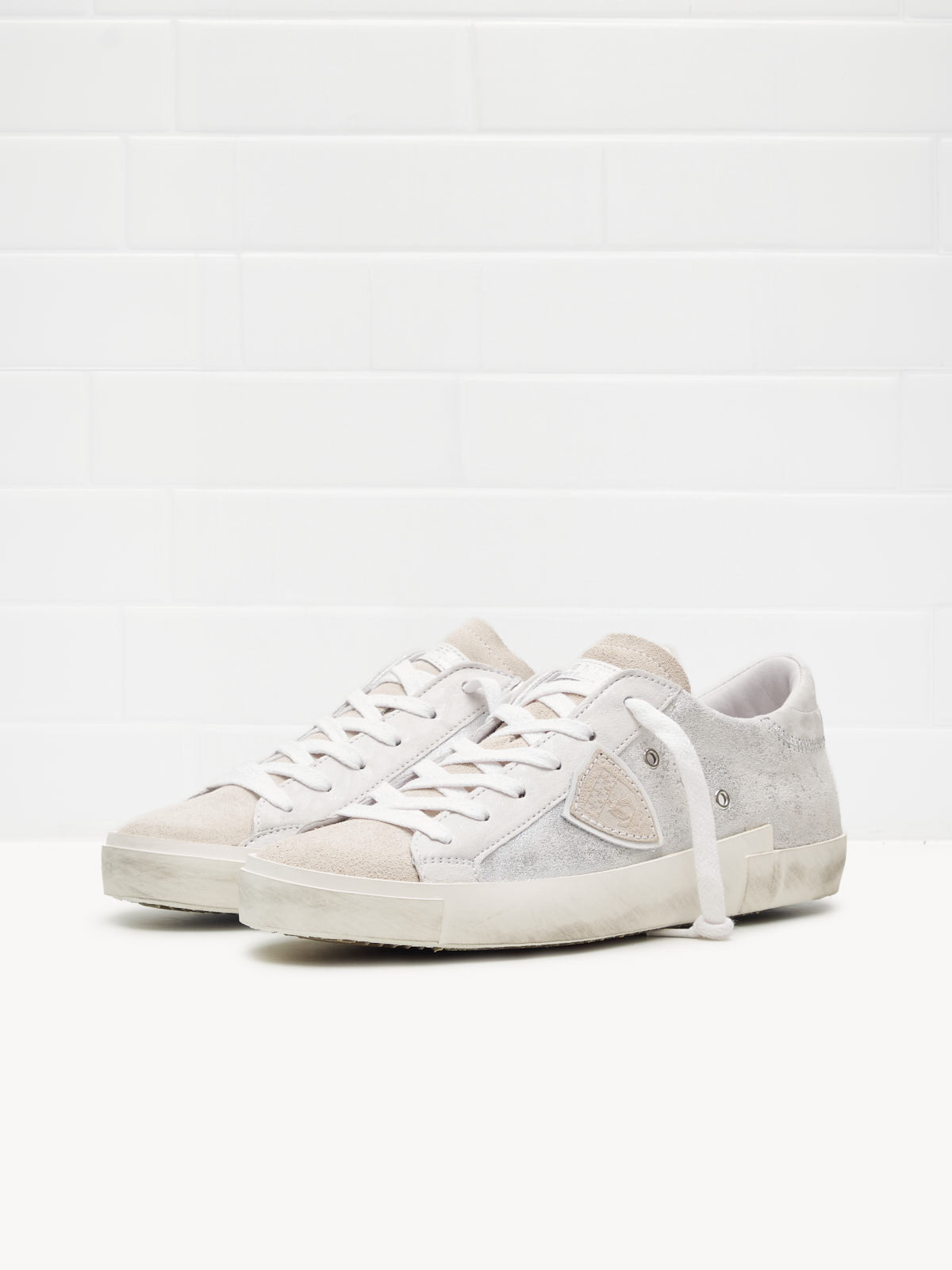 philippe model - Sneakers Donna Paris Pelle Argento