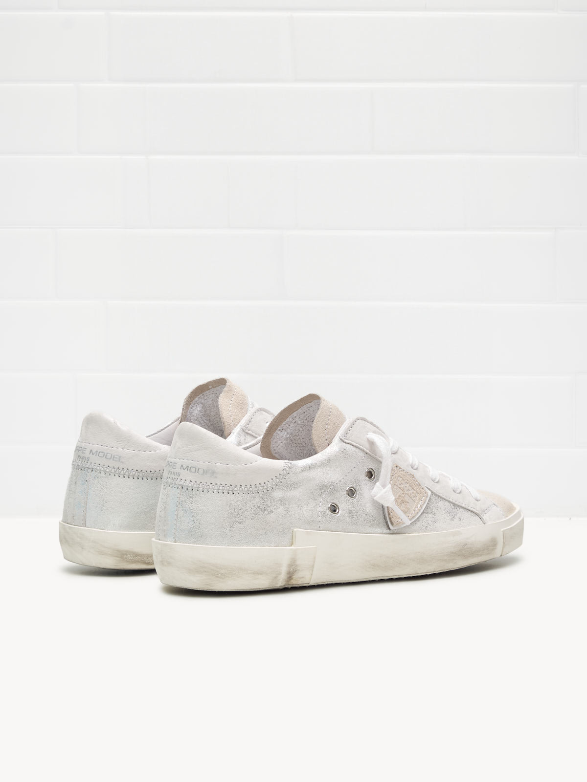 philippe model - Sneakers Donna Paris Pelle Argento