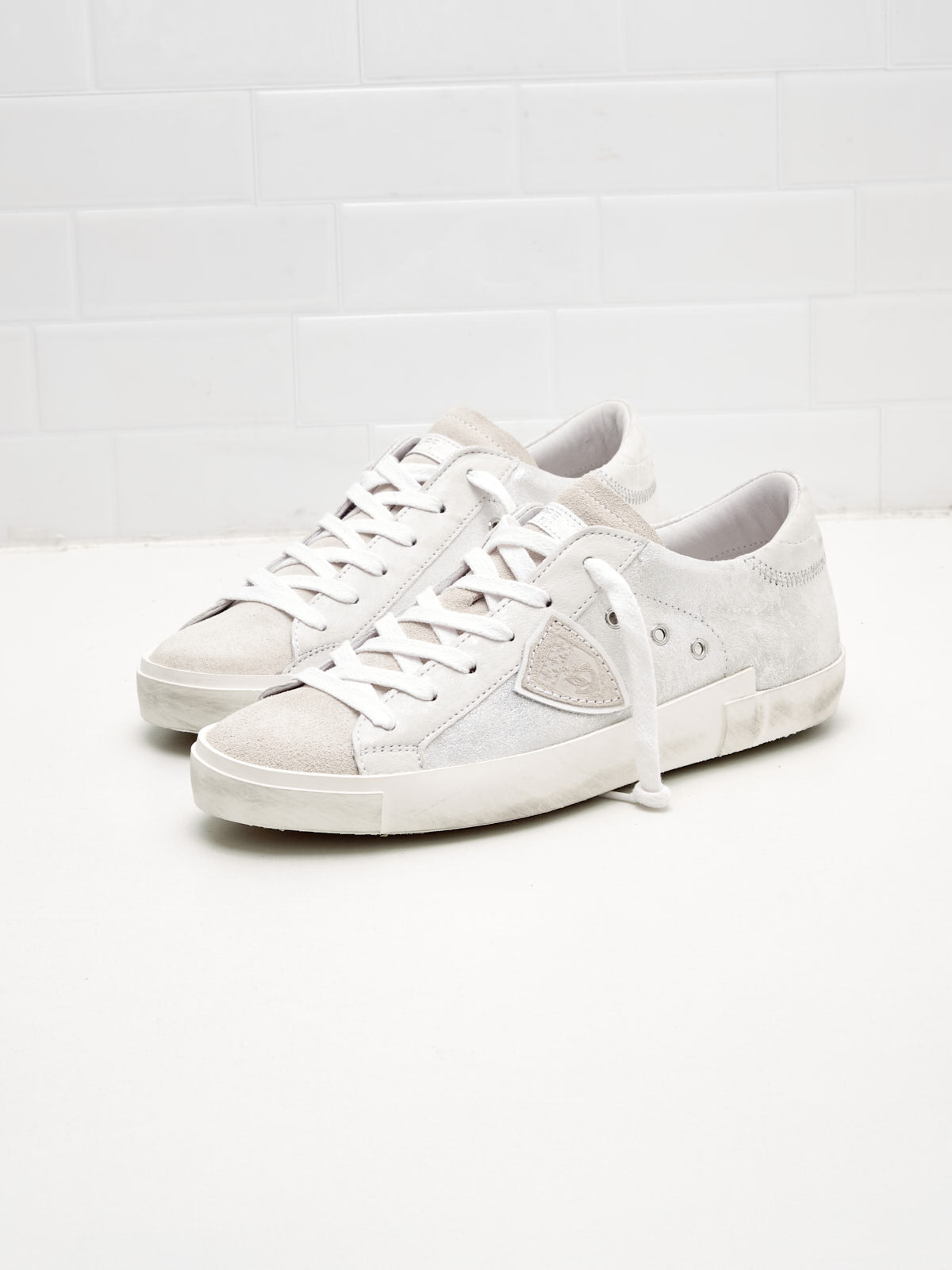 philippe model - Sneakers Donna Paris Pelle Argento