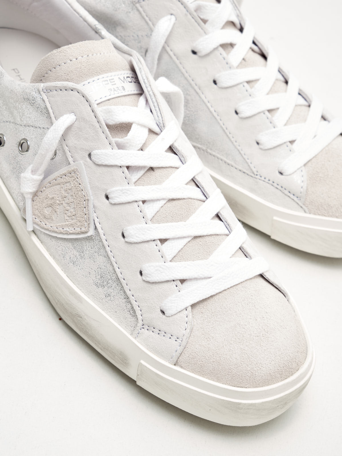 philippe model - Sneakers Donna Paris Pelle Argento