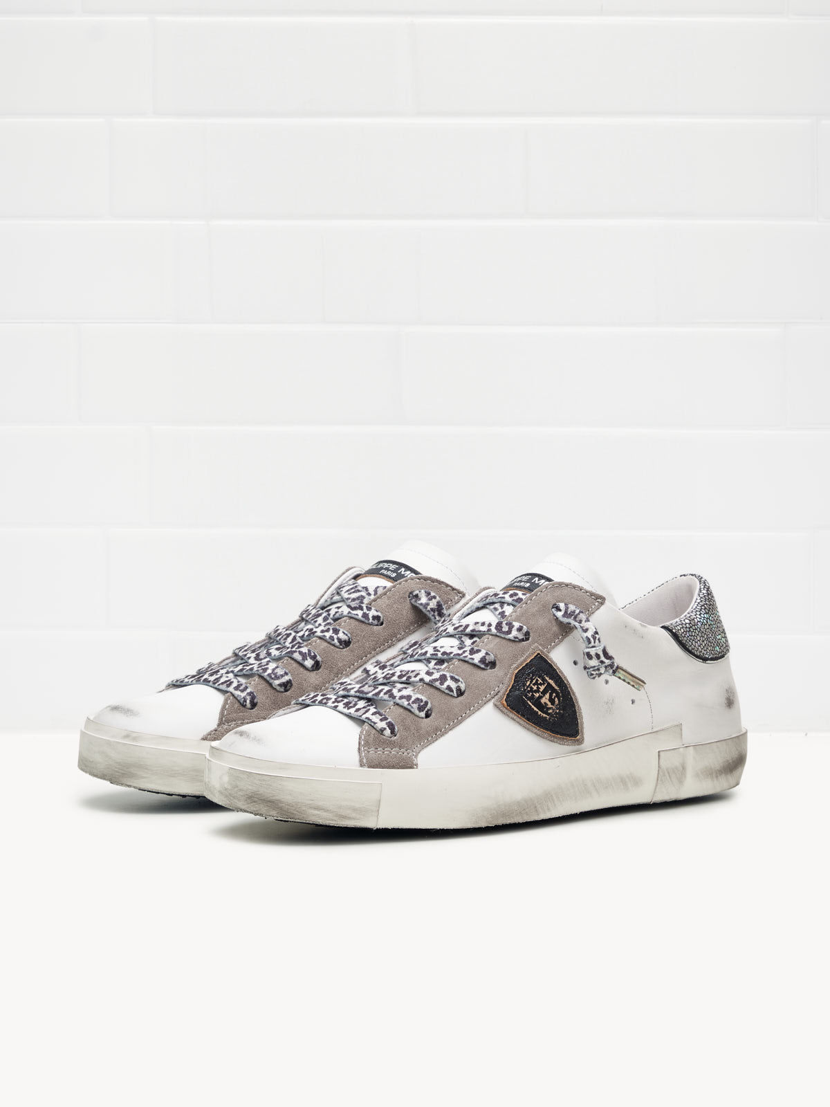 philippe model - Philippe Model Sneakers Donna Paris Bianco Nero Grigio Leopard