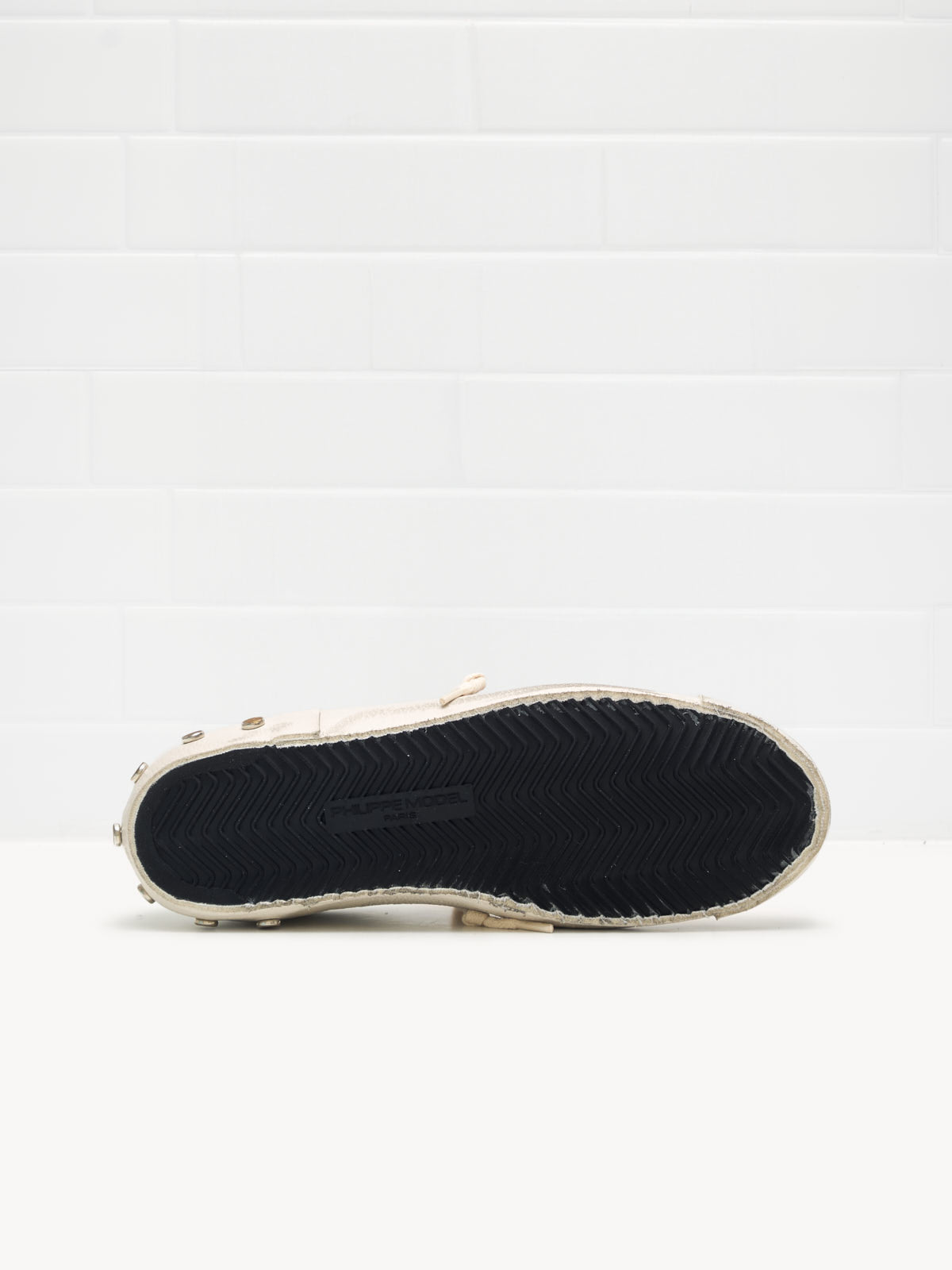 philippe model - Sneakers Donna Paris Pelle Glitter Bianco Nero Rame