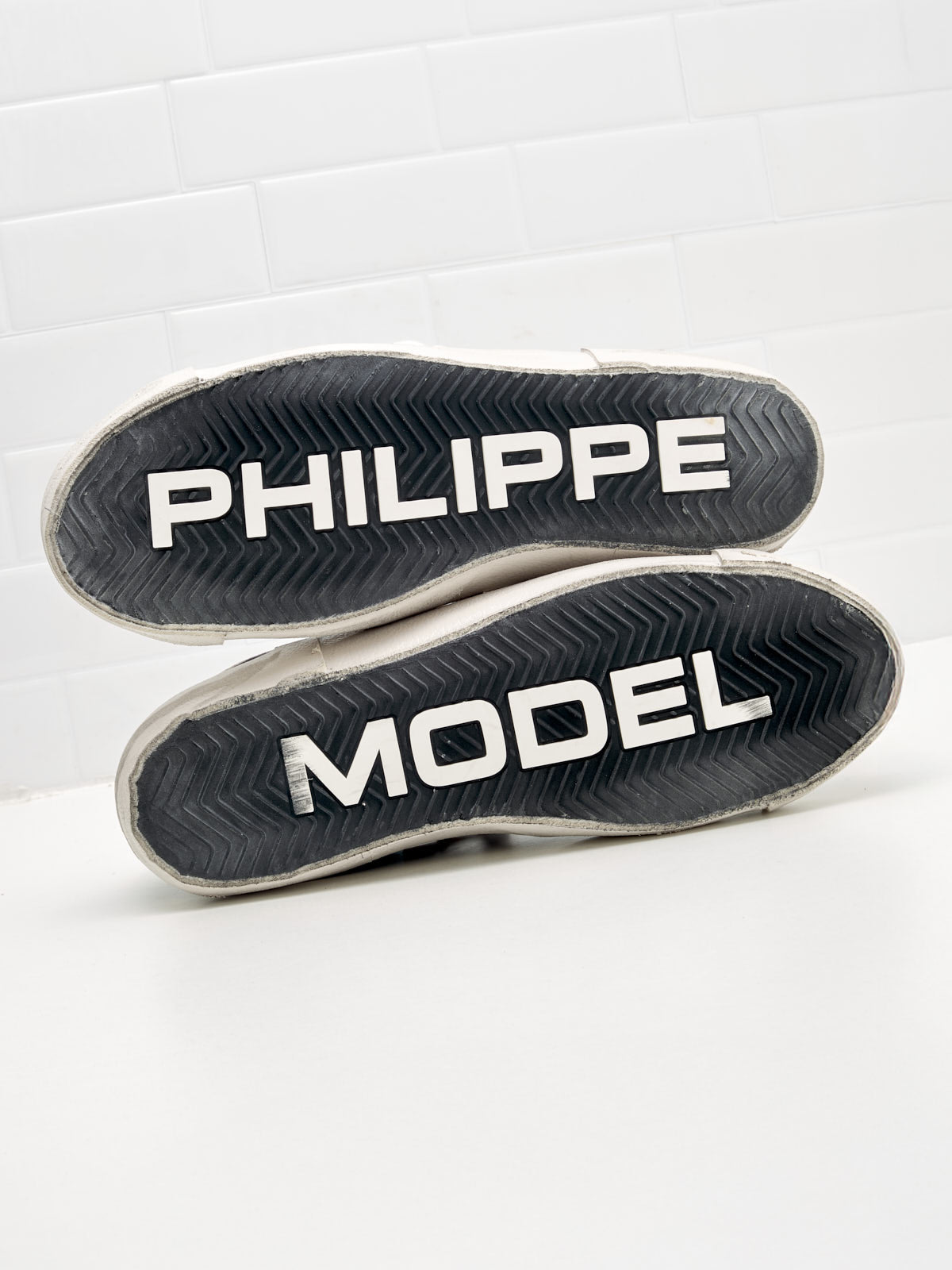 philippe model - Sneakers Uomo Paris Vintage Pelle Blu Grigio