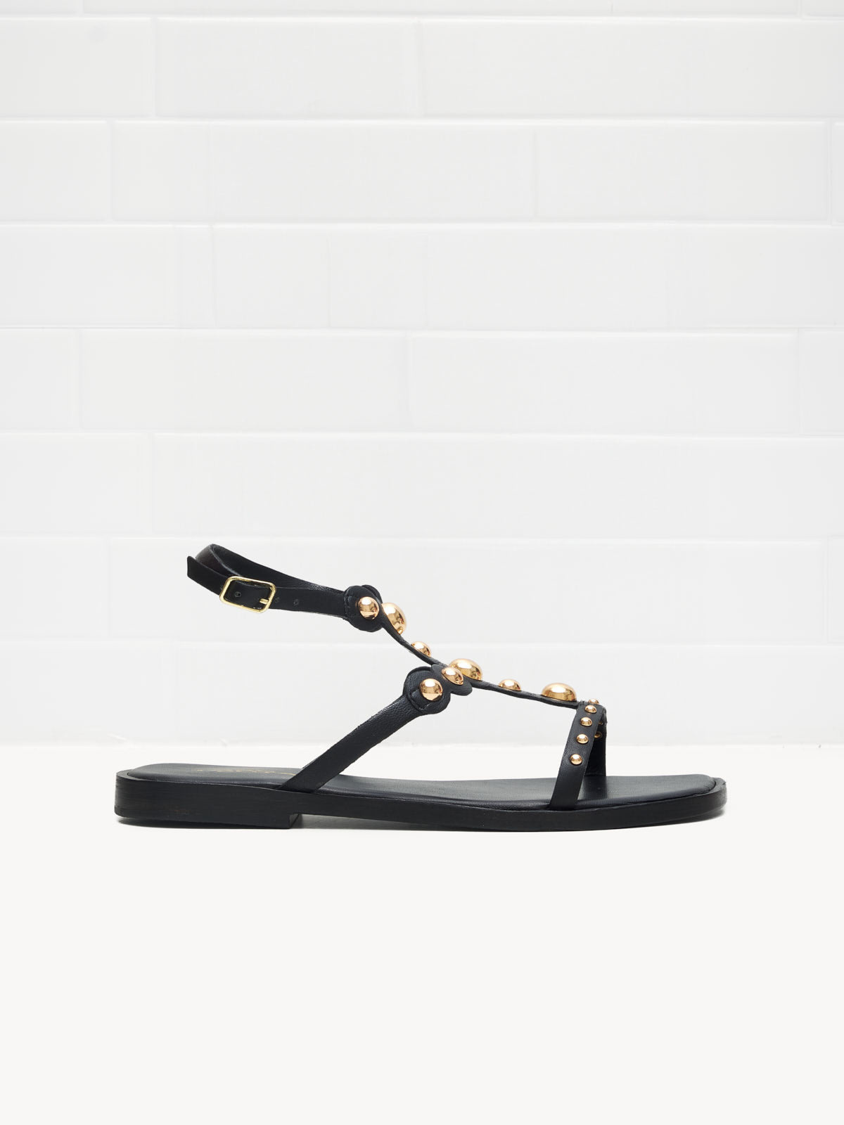 Tosca Blu - Sandali River Woman black gold studs