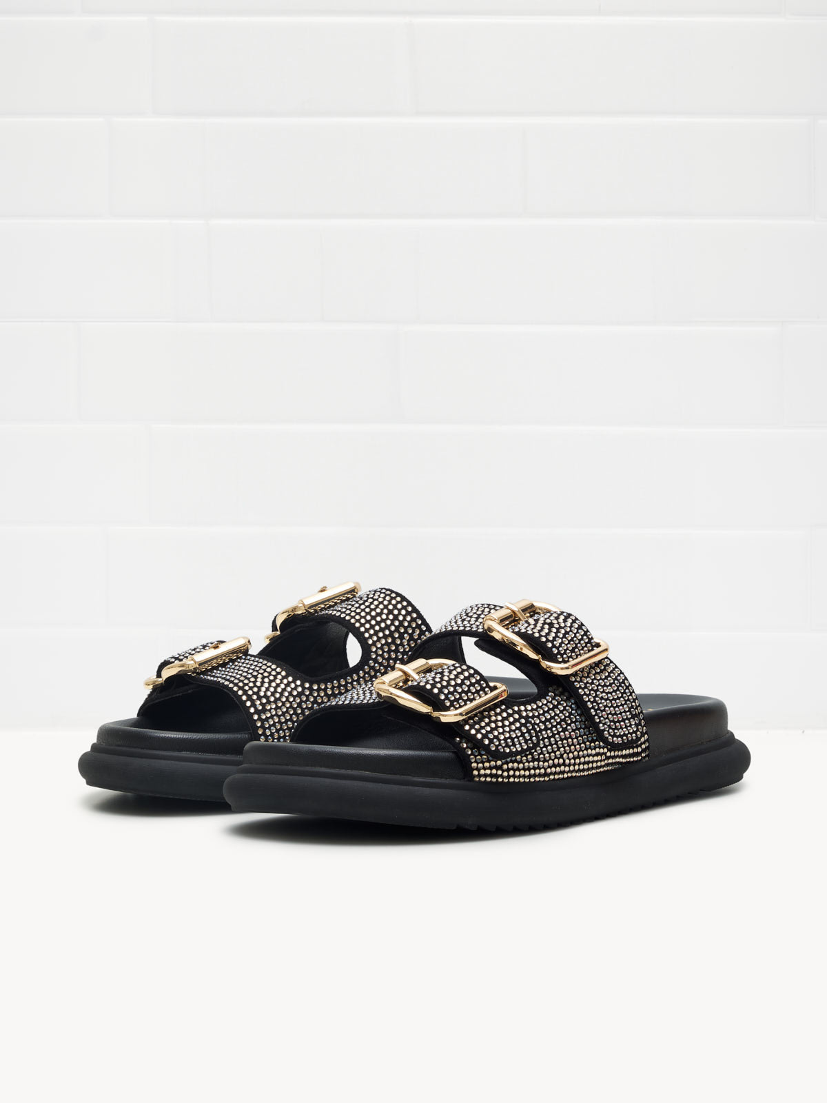 Tosca Blu - Slipper Woman black swarovski