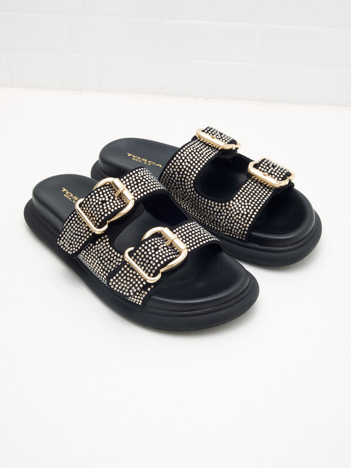 Tosca Blu - Slipper Woman black swarovski