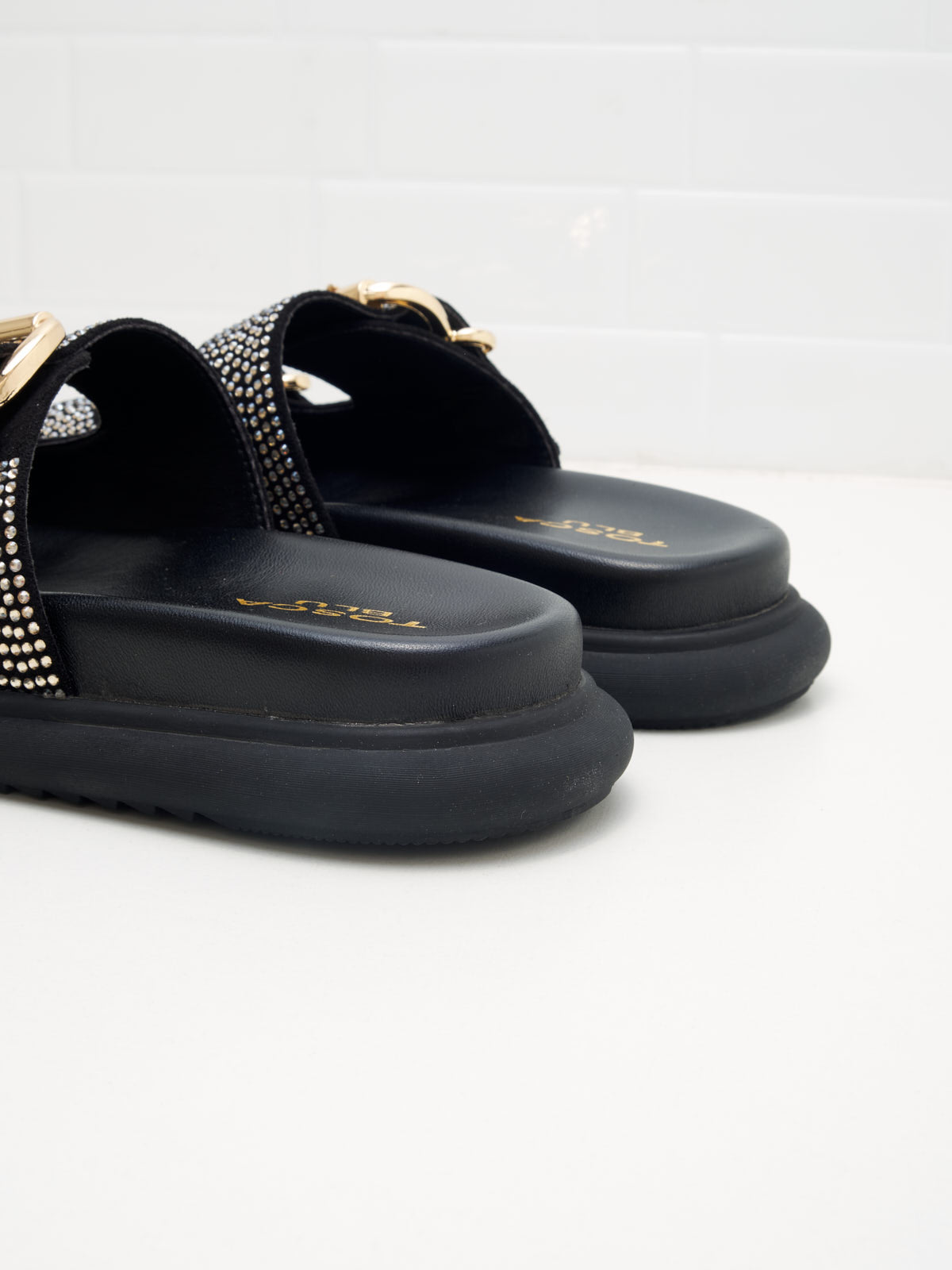 Tosca Blu - Slipper Woman black swarovski