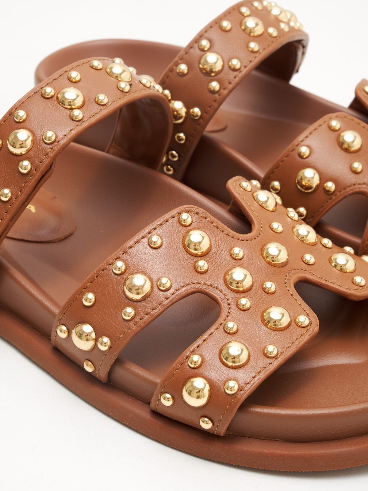 Tosca Blu - Slipper Woman cognac gold studs