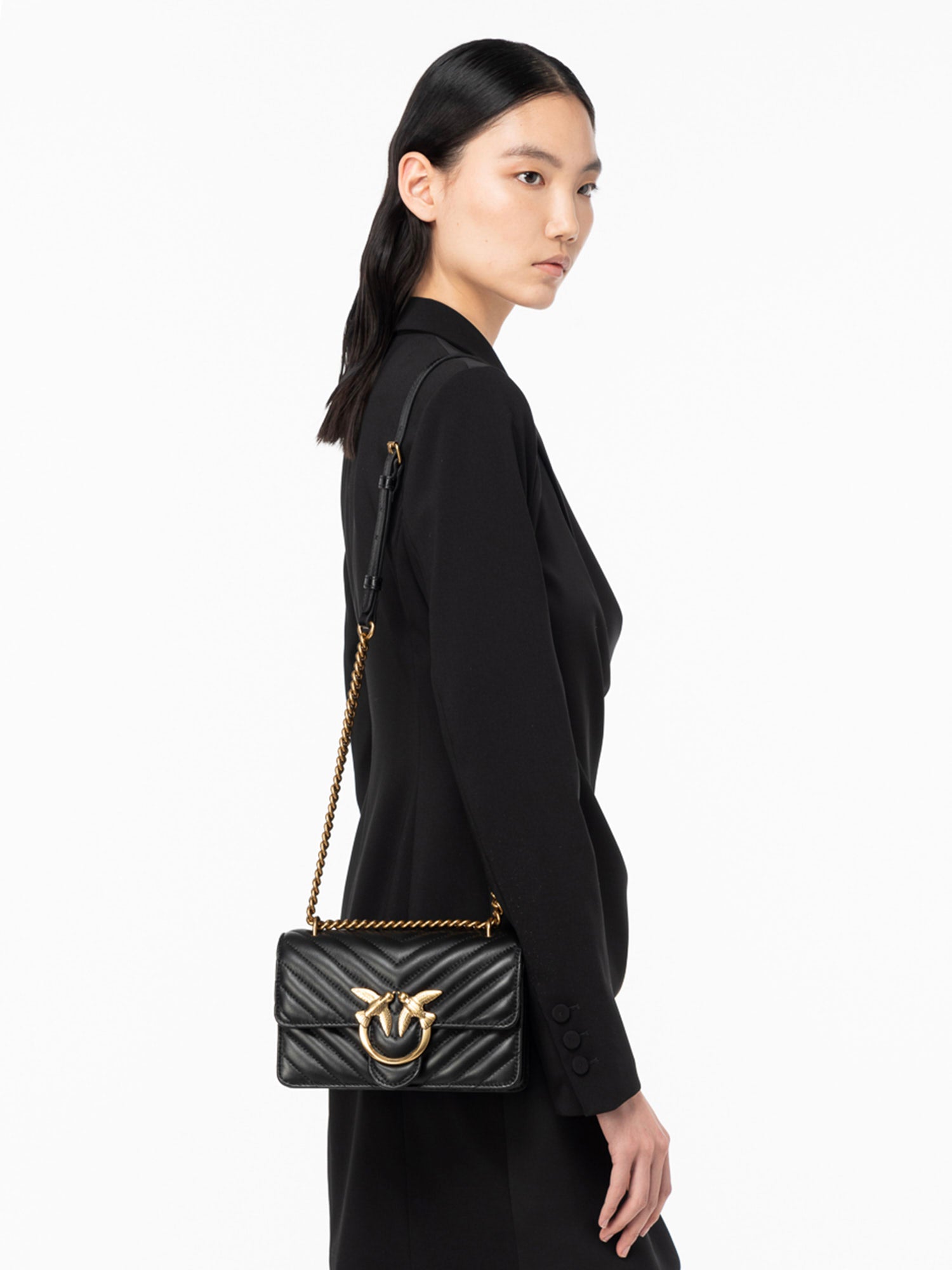 Pinko Love One Mini DC black gold