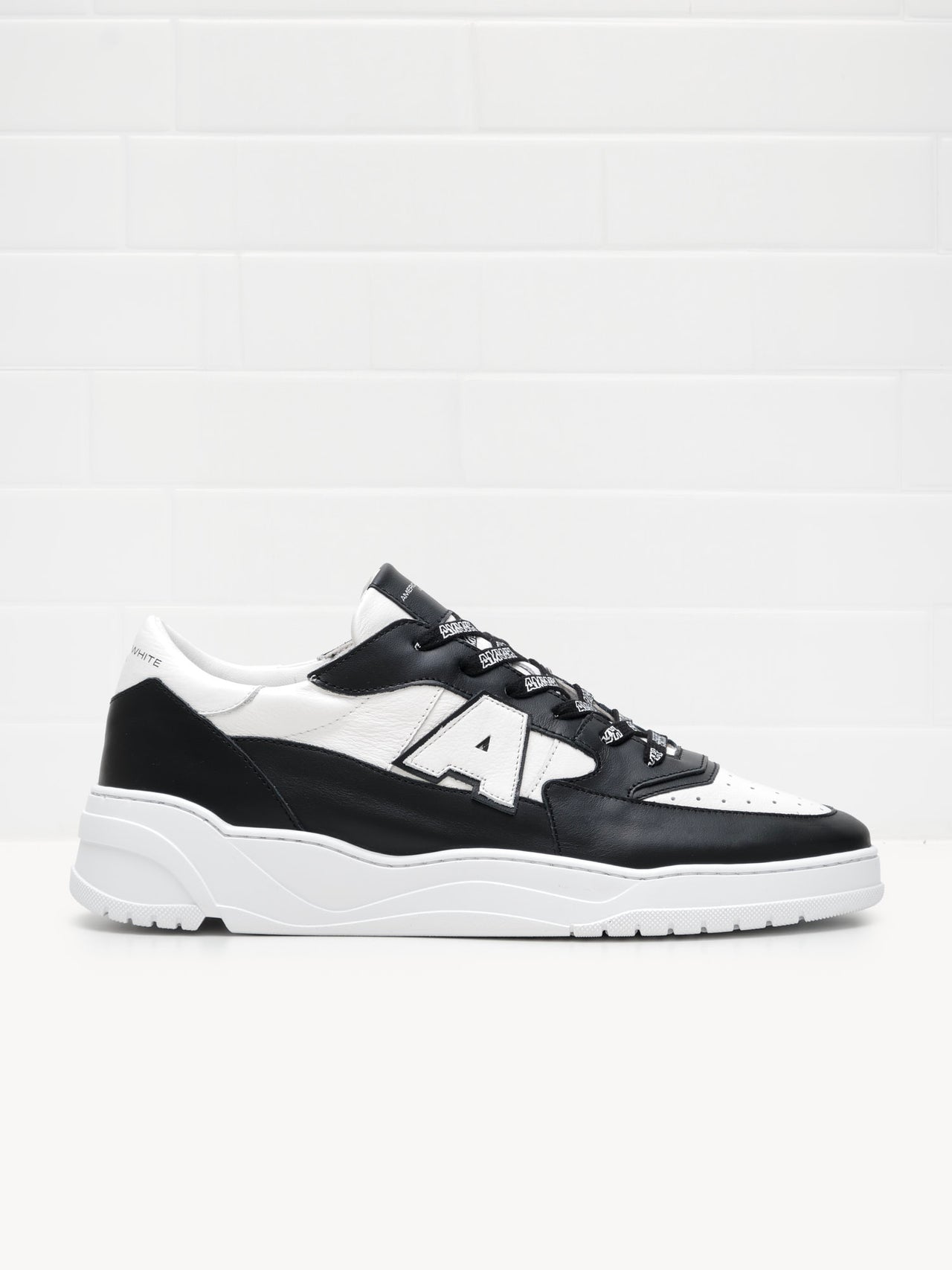 American White Man Emmeuno Logo Bicolor black white