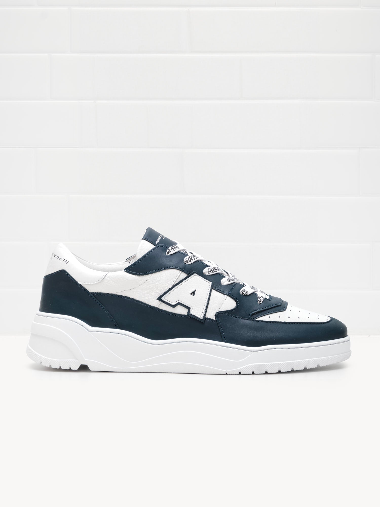 American White - Sneakers Man Emmeuno Logo Bicolor blue white 