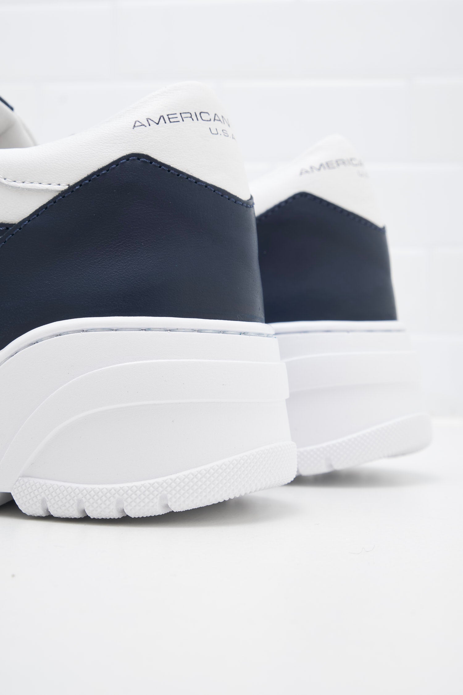 American White - Sneakers Man Emmeuno Logo Bicolor blue white 